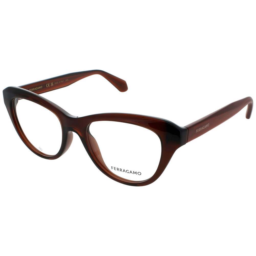 NWT Salvatore Ferragamo SF2989E Transparent Brown 51mm Eyeglasses
